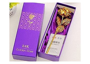 Collectible India 24k Gold Rose with Gift Box & Carry Bag at Just Rs.225