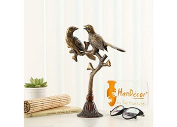 Two Moustaches Brass Love Birds on Tree Showpiece at Just Rs.1744