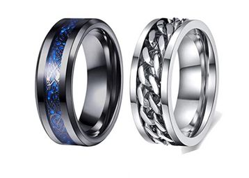 YouBella Jewellery Stainless Steel Ring Combo for Boys and Men at Just Rs.187