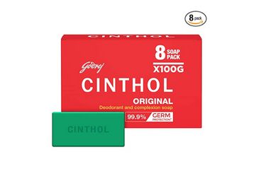 Cinthol Original Bath Soap 99.9% Germ Protection, 100g (Pack of 8) at Just Rs.339