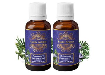 Exotic Aromas Rosemary Oil for Hair Growth, Skin, Aromatherapy 100% Pure & Natural (15 Ml+15 Ml) Pack of 2 at Just Rs.299