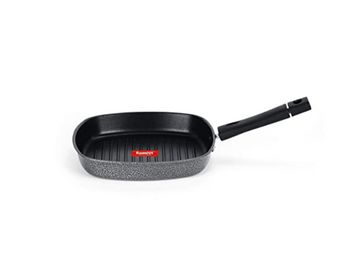 Sumeet Non Induction Base Non Stick Aluminium Grill Pan, Black at Just Rs.473