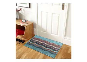 STATUS PP (Polypropylene) Door Mat  (Light Blue, Small) at Just Rs.99