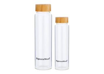 Signoraware Bamboo 750ml and bamboo 500ml (Combo Borosilicate Glass), 750ml+500ml, Set of 2, Clear at Just Rs.397