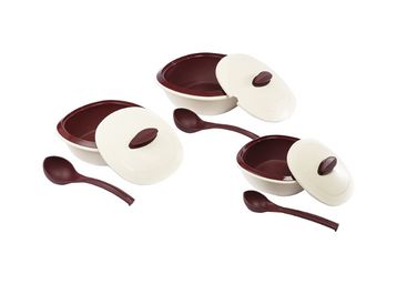 Signoraware Plastic Casserole Set, 6-Pieces, Maroon at Just Rs.634