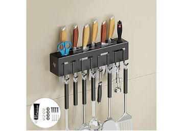 wolpin Kitchen Shelf Stainless Steel Wall Mount Knife Holder at Just Rs.589