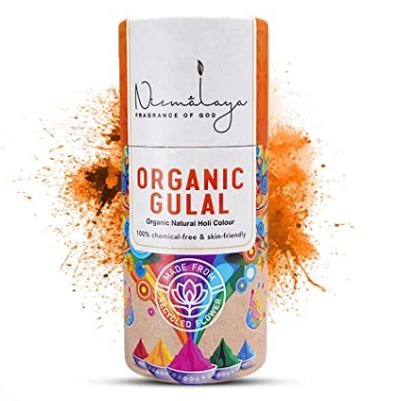 Nirmalaya Holi Orange Organic Gulal Colour | 100% Natural and Skin-Friendly Herbal Gulal | Handmade and Non-Toxic (Pack of 1-100gm) (Orange)