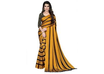 GRECIILOOKS®️ Georgette lining Saree For Women at Just Rs.199