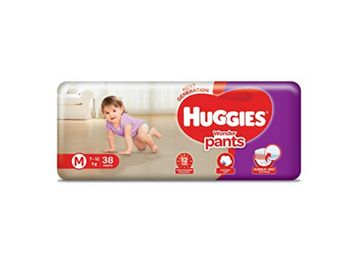 Huggies Wonder Pants Medium (M) Size Baby Diaper Pants, with Bubble Bed Technology for comfort, (7.0 kg - 12.0 kg) (38 count) at Just Rs.414