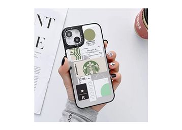 PHONE RING HOLDER® iPhone 13 Case Starbuck Print Design Hard Polycarbonate Back (Double Lady) at Just Rs.399