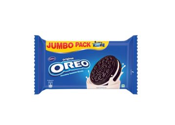Cadbury Oreo Vanilla Flavour Cookie Sandwich Cream Biscuit Jumbo Pack at Just Rs.94