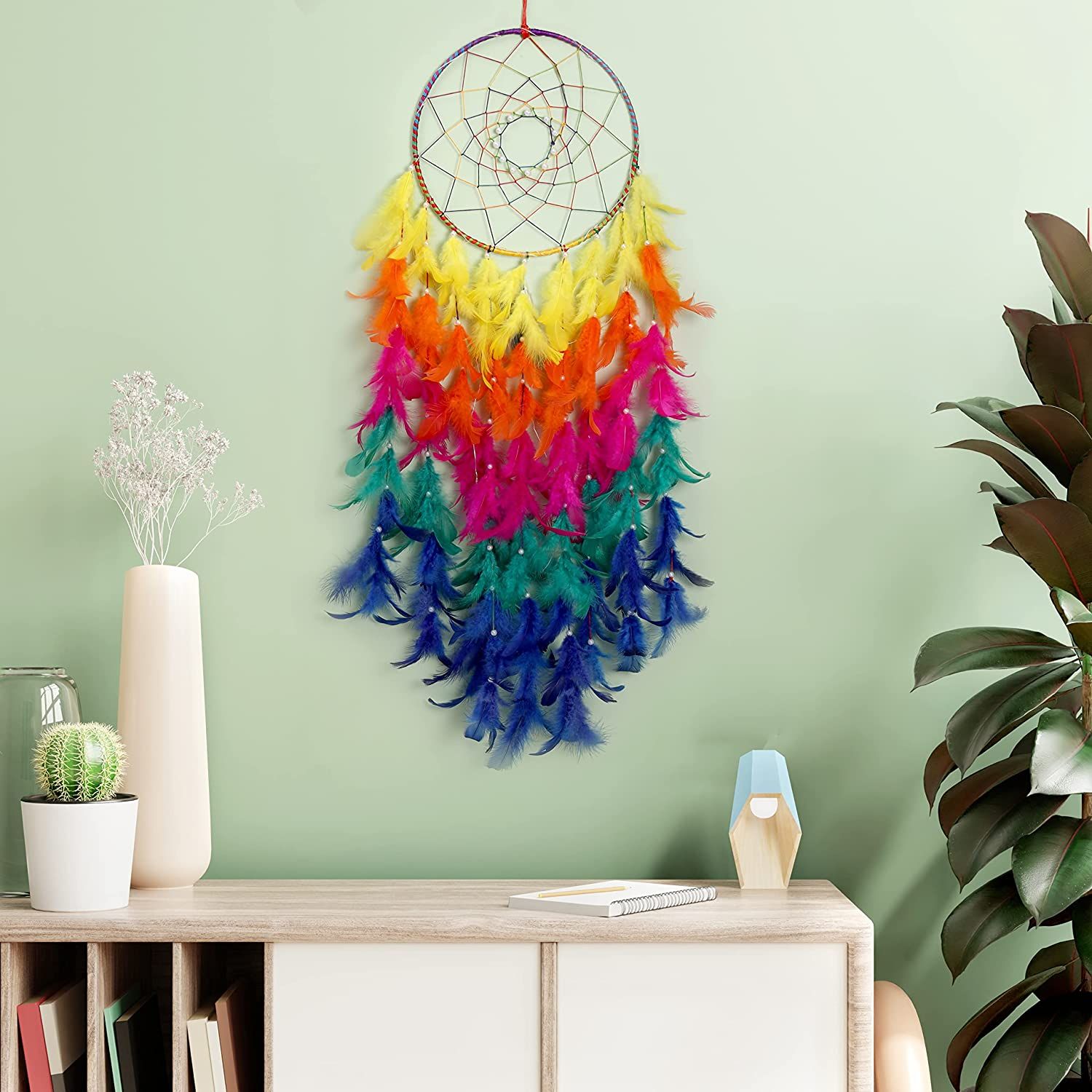  ILU® Dream Catcher with Lights, Wall Hangings, Crafts, Home Décor, Handmade for Bedroom, Balcony, Garden, Party, Café, Decoration, Wedding, Decorative,...