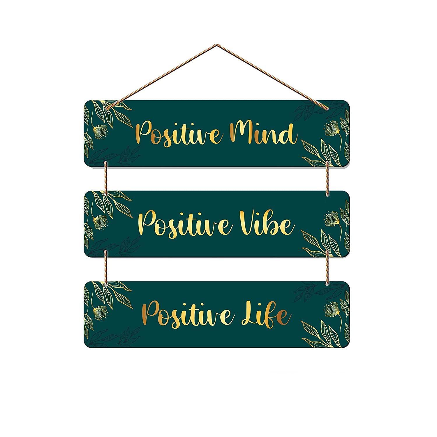  Artvibes Positive Quotes Wooden Hanging for Home Decor | Office | Living Room |Bedroom | Gifts | Quotes Decorative Items | House Decoration | Artworks Wall... Colour:Multi 1