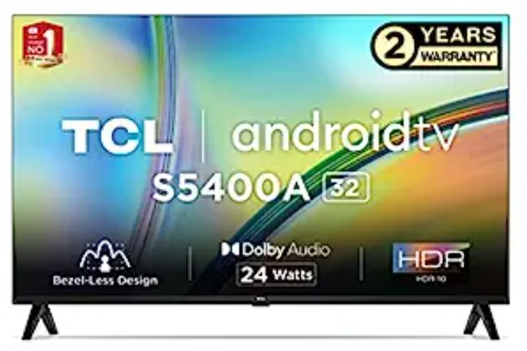 TCL 80.04 cm (32 inches) Bezel-Less S Series HD Ready Smart Android LED TV