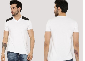 BLOTCH Shoulder PU Panel T-Shirt With Asymmetrical Hem at Rs. 381 + FREE Shipping BLOTCH Shoulder PU Panel T-Shirt With Asymmetrical Hem at Rs. 381 + FREE Shipping discount offer