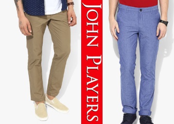 Buy John Players Mens Slim Fit Casual Trousers JCMWTRS180043007Khaki38W  x 33L at Amazonin