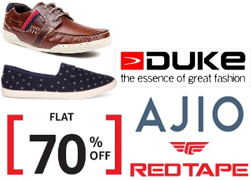[250+ Products]:- AJIO, Redtape, Duke Footwear at Flat 70% off + Free ...