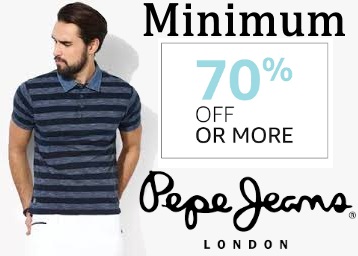 Steal- Pepe Jeans at Min. 70% off + Extra 20% Discount [More Details ...