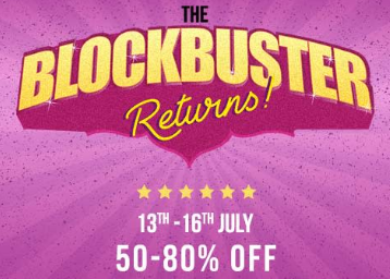 Myntra Blockbuster Fashion Sale 2018 [13 -16 July] - Upto 80% OFF on All Styles [Updated]