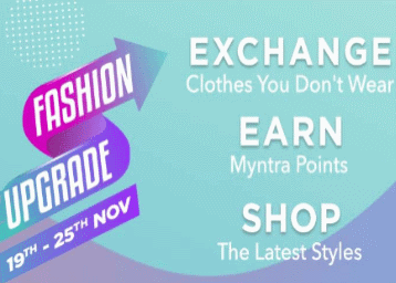 Myntra Fashion Upgrade Sale 2018- 10% Off On HDFC, Mobikwik, Airtel Money [19-25 November]