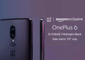 OnePlus 6 launched in 256GB Midnight Black - Available on Amazon.in