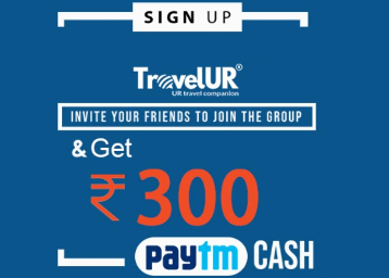 Trick to Earn Rs 300 Paytm Cash For Free - Travel UR Refer & Earn Offer