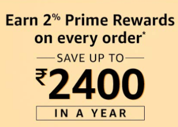 Amazon Prime Rewards Offers: Earn Cashback of Upto Rs 2,400 [Great Indian Sale]