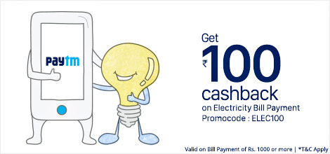 Paytm Electricity Bill Offers Today - Up to Rs. 50 Cashback on Bill Payment