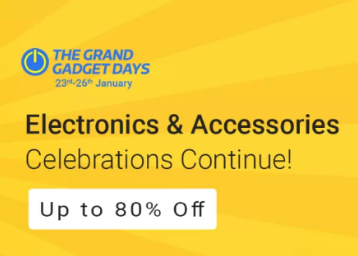 Flipkart The Grand Gadgets Days Sale: Upto 80% off on Laptop, Camera & More 