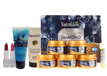 nutriglow platinum facial diamond rs kit freekaamaal