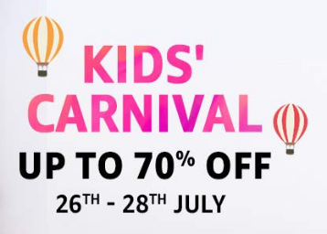 Amazon Kids Carnival: Get Upto 70% Off on Kids Clothes, Footwear & More