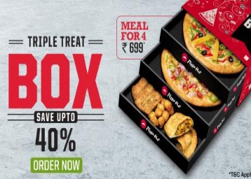 Pizza Hut Triple Treat Box - Available at 40% Off