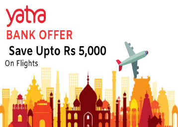 Yatra Bank Offers 2020 - Upto 5,000 Off on Flight Booking 