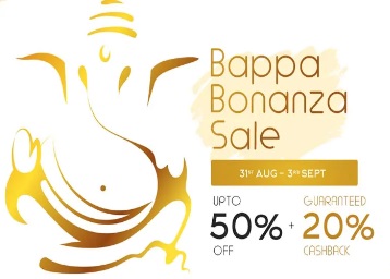 Pepperfery Bappa Bonanza Sale - Up to 50% off + 20% cashback