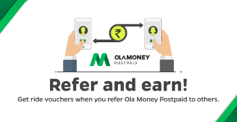 Ola Money Refer and Earn Offer - Get Free Ola Cab Voucher Worth Rs. 50 Per Referral 
