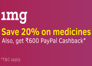 1mg PayPal Offer - Up to Rs. 600 Cashback on Your Order