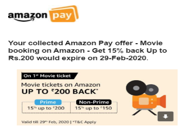 Amazon Movie Ticket Offer: Up to Rs. 200 Cashback