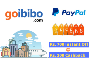 Goibibo Paypal Offer - Rs. 700 Instant Off + Rs.200 Cashback on Flight Bookings