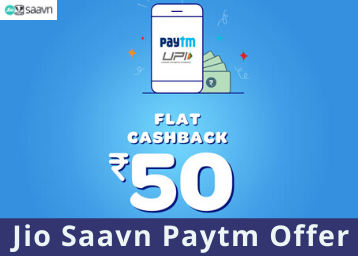 Jio Saavn Paytm Offer - Flat Rs 50 Cashback