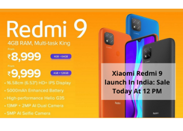 Xiaomi Redmi 9 launch In India: Sale Today At 12