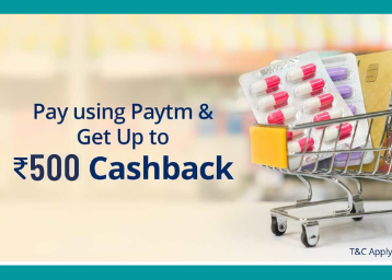 1mg Paytm Offer - Upto Rs 500 Cashback on Medicine & Health Care Products