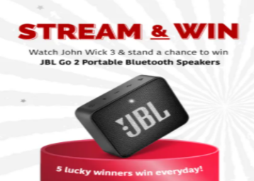Airtel Stream & Win Offer - Win JBL Go 2 Portable Bluetooth Speakers