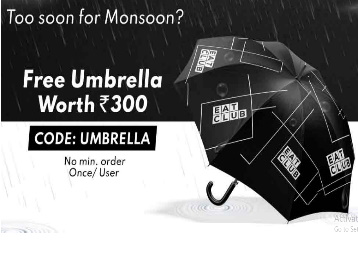 Working Again : Order Food & Get Free Umbrella Worth  !!