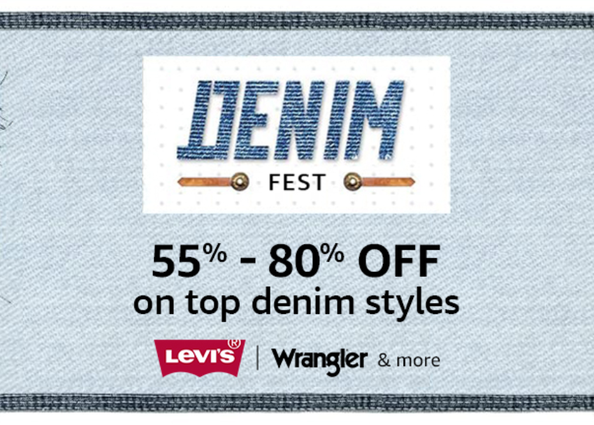 Amazon Denim Fest - 55 - 80% OFF On Denim Styles [Levi's, Wrangler]!!