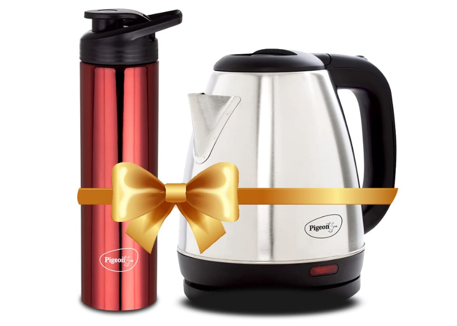 Killer Price Pigeon Electric Kettle + Steel Bottle At Rs.649