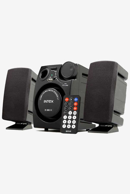 Intex IT 881U 2.1 Computer Speaker (Black) at 72%off Intex IT 881U 2.1 Computer Speaker (Black) at 72%off discount offer