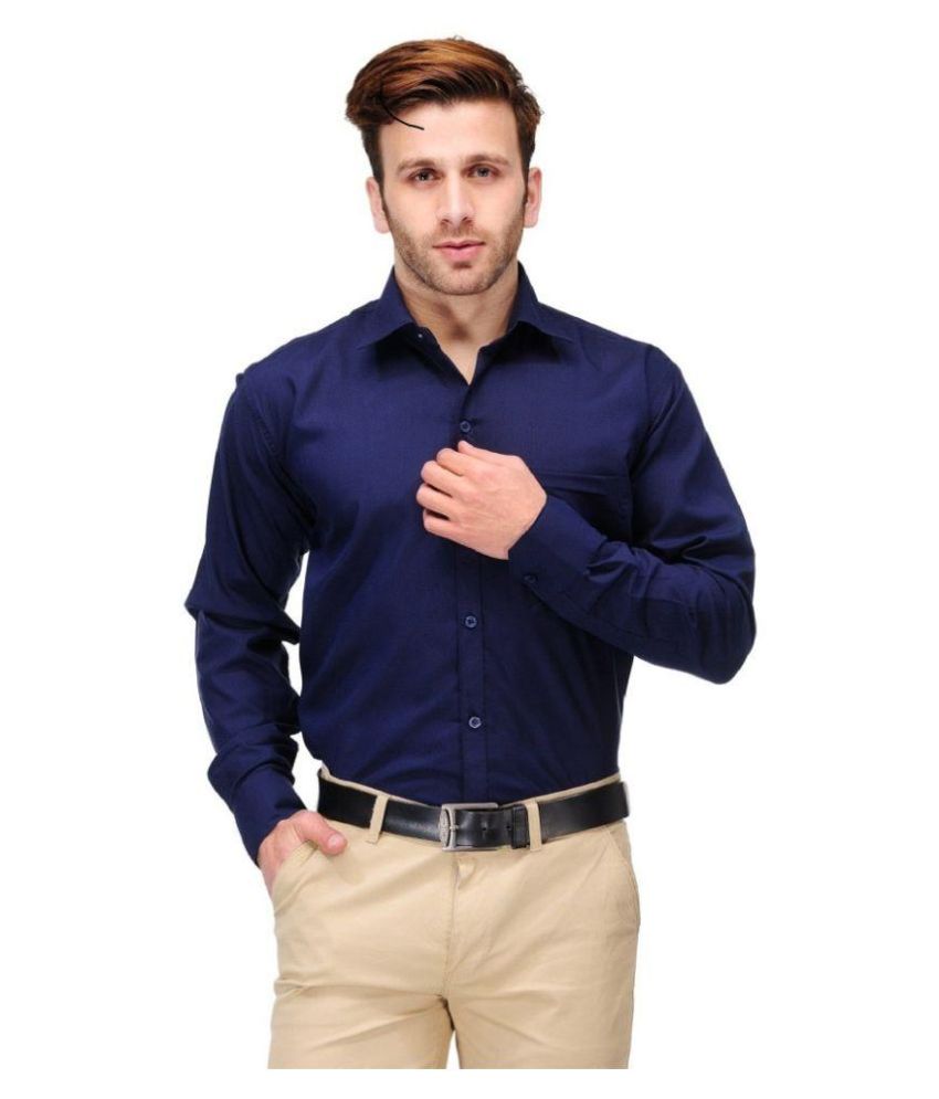 men Navy Formal Slim Fit Shirt 53 
