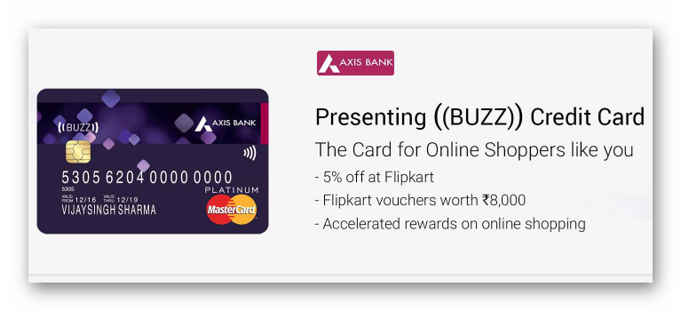 axis bank buzz credit card yearly charges