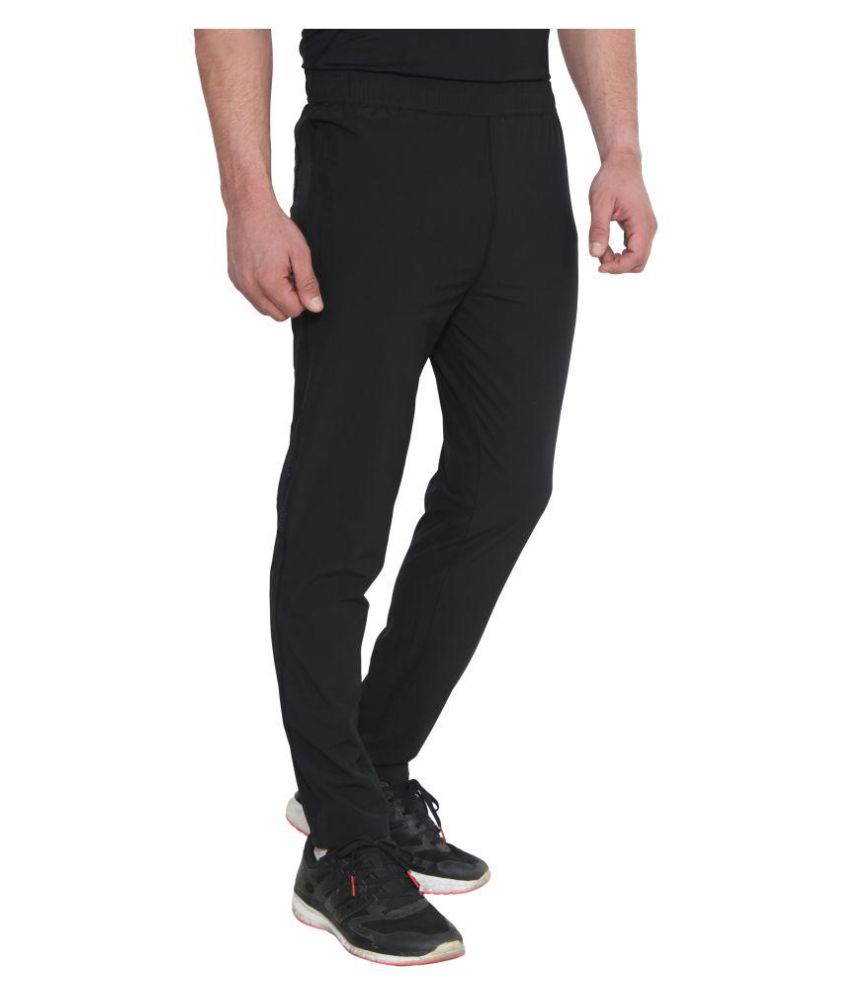 adidas black polyester lycra track pant