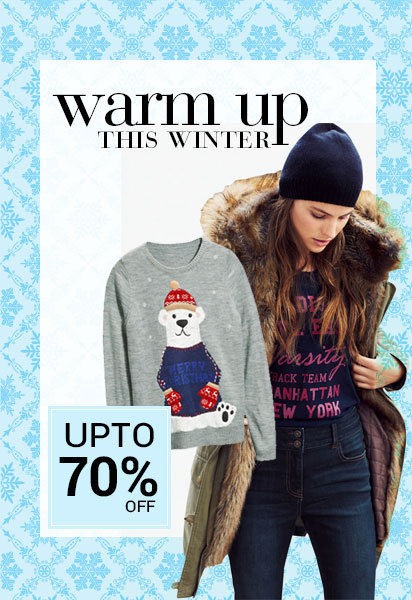 Get Upto 70%OFF on Winter Wear + Extra 20%Cashback Get Upto 70%OFF on Winter Wear + Extra 20%Cashback discount offer